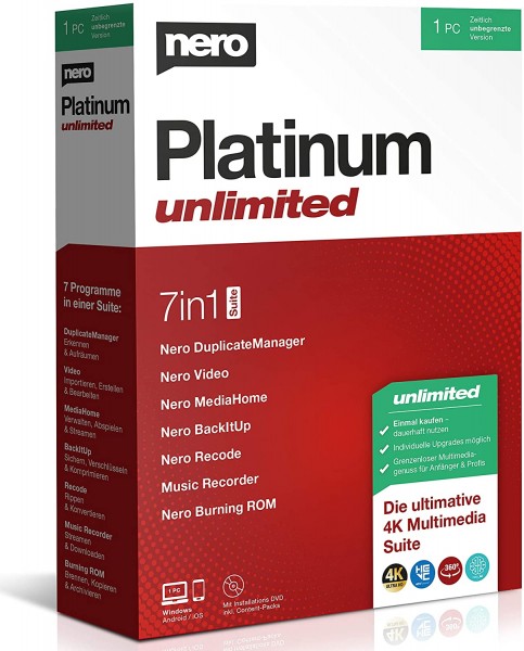 Nero Platinum 2021 Unlimited | for Windows